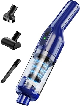 dormzie Handheld Vacuum Cordless, Car Vacuum with 19000Pa Powerful Suction,1.3 lbs Lightweight, Type-C Charge, Multiple 