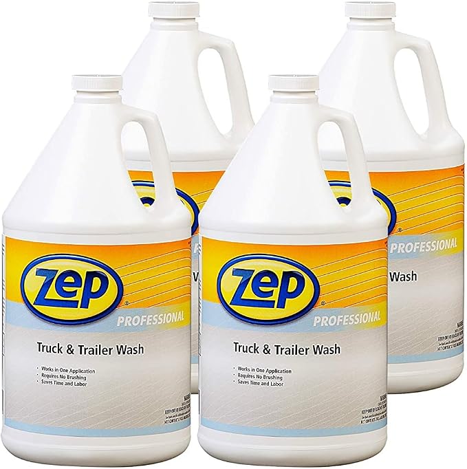 Zep Truck and Trailer Wash - 1 Gallon (Case of 4) 1041477 - Removes Exhaust Deposits, Road Film and Bugs from Painted Ve