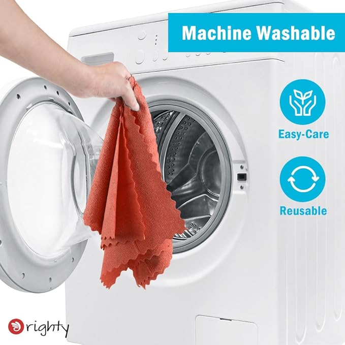 Orighty Cleaning Cloths Bulk, 150 Pack Shop Rags Reusable, Multi-Purpose Shop Towels for Cars, Microfiber Cleaning Rags for Automotive, Mechanic, Kitchen, Lint Free Towels 12x12 Inch, Red