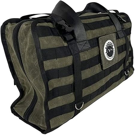 Overland Vehicle Systems Large Recovery Bag with Handle & Straps - #16 Waxed Canvas Storage - Infused with Paraffin Wax 