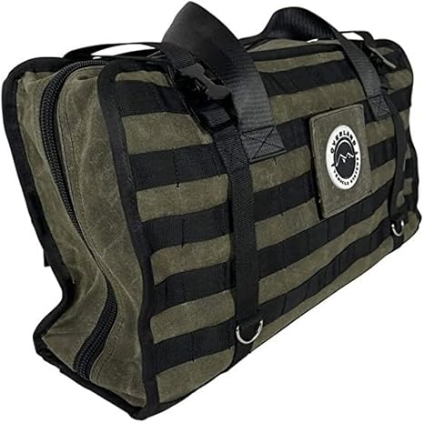 Overland Vehicle Systems Large Recovery Bag with Handle & Straps - #16 Waxed Canvas Storage - Infused with Paraffin Wax 
