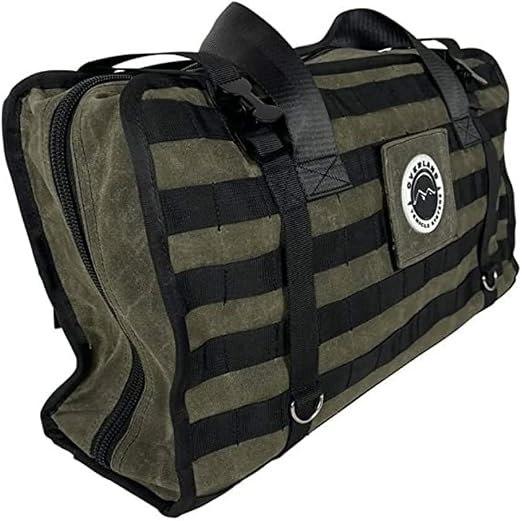 Overland Vehicle Systems Large Recovery Bag with Handle & Straps - #16 Waxed Canvas Storage - Infused with Paraffin Wax 
