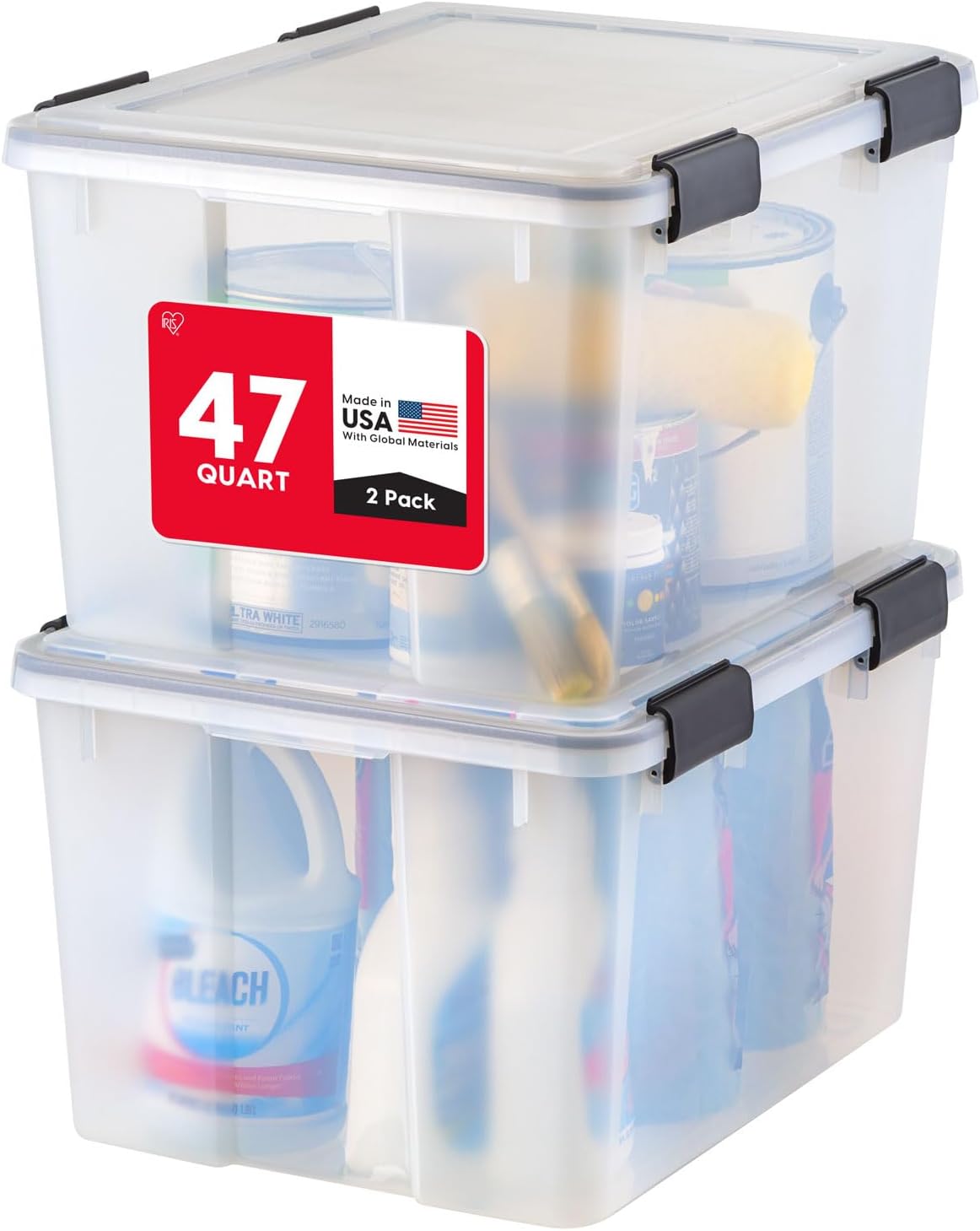 UCB-XS Quart WeatherPro Storage Box, 6.5 Qt - Single, Clear