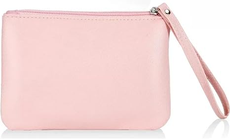 4.5 x 6.5 Clutch Stadium Approved, Leather Coin Purse for Women Wristlet Money Pouches for Cash Car Change with Zipper L
