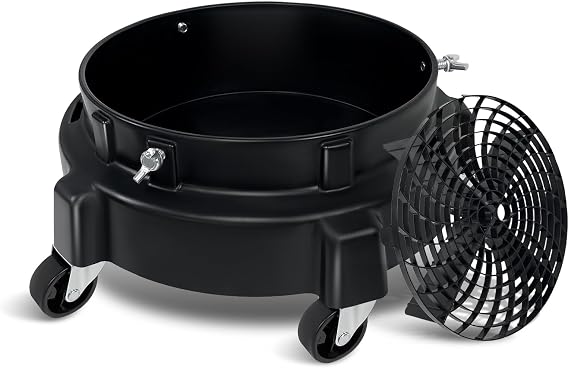 ROBLOCK 5 Gallon Bucket Dolly Roller with Wheels, Detailing Bucket Dolly with Dirt and Grit Traps Insert, Car Wash Acces