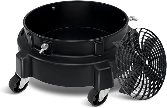 ROBLOCK 5 Gallon Bucket Dolly Roller with Wheels, Detailing Bucket Dolly with Dirt and Grit Traps Insert, Car Wash Acces