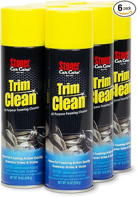 Stoner Car Care 91134-6PK Trim Clean – All-Purpose Foaming Automotive Interior Cleaner, Fast-Acting Formula Quickly Remo