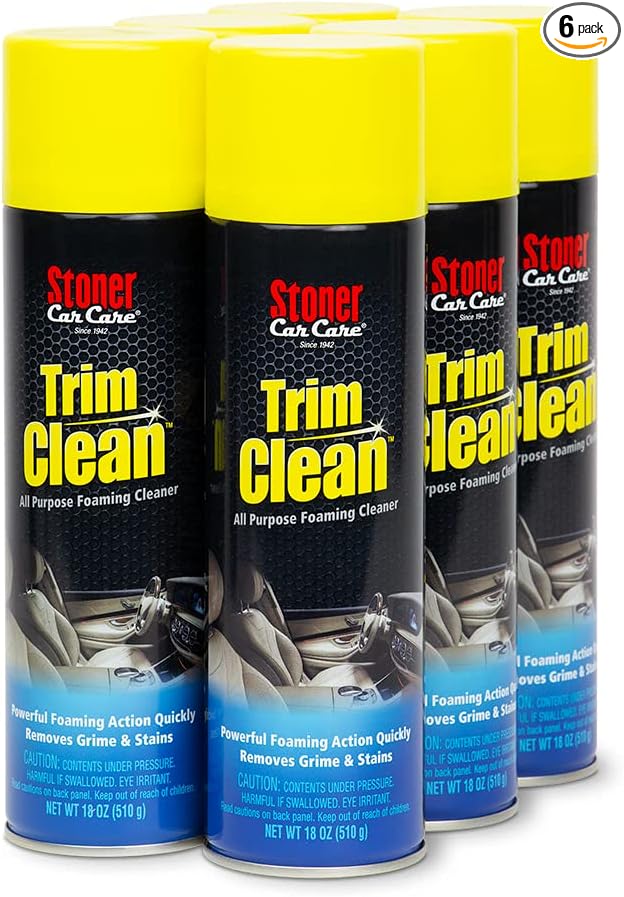 Stoner Car Care 91134-6PK Trim Clean – All-Purpose Foaming Automotive Interior Cleaner, Fast-Acting Formula Quickly Remo