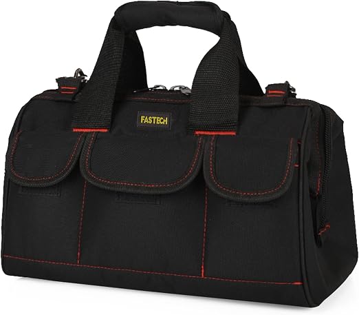 FASTECH 14-inch Heavy Duty Tool Carrier & Organizer with Wide Mouth