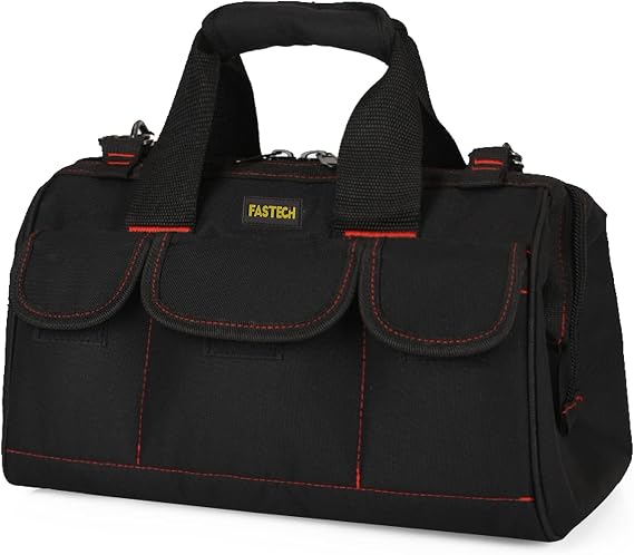 FASTECH 14-inch Heavy Duty Tool Carrier & Organizer with Wide Mouth