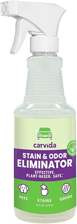 Carvida Pet Odor Eliminator, Enzyme-based Stain & Odor Remover Spray for Pet Urine and Smells in Cars, Grapefruit Scent,