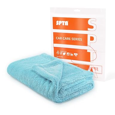 SPTA The Liquid8r - Absorbent 70/30 Blend Microfiber Drying Towel for Cars, Trucks, SUVs, Safe for Detailing + Scratch F
