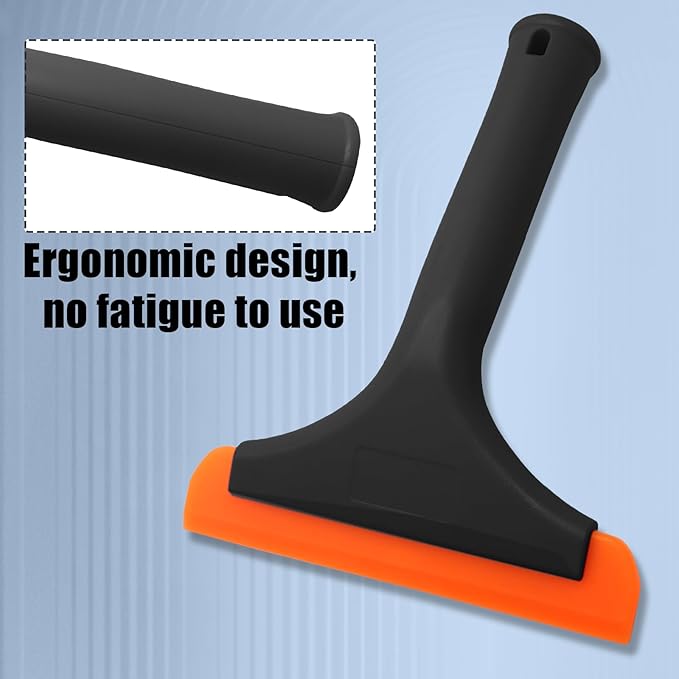 6 Inch Car Window Squeegee Silicone Squeegee, Auto Window Squeegee Small Windshield Squeegee, Tile Squeegee Mirror Squeegee Shower Squeegee for Glass Doors (Black Handle), DX240410-773