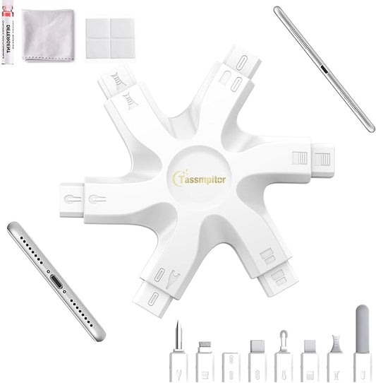 Tassmpitor for iPhone Cleaning Kit Port Cleaner, Repair and Restore Tool for iPad Pro Watch Cell Phone Charging Port, Lightning Charger Cables Speaker Airpod Cleaning Putty Dust for All Devices