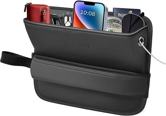 FLORICH Car Seat Gap Filler, Pro-Seats Gap Filler Organizer and Storages 2-in-1, Premium Leather Center Console Organize