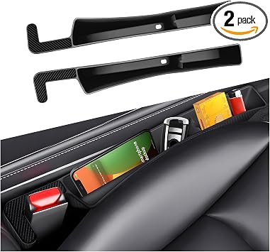2PCS Car Seat Gap Filler Organizer, Multifunctional Seat Side Gap Filler with Phone Holder, Auto Crevice Blocker Between