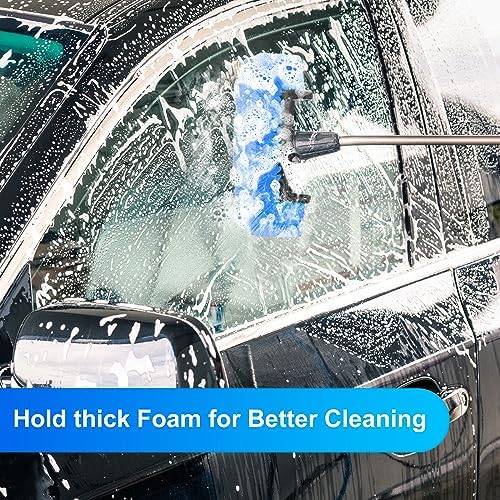 2 Pcs Car Wash Brush Heads Soft Bristle Flow Thru,10 Inch,Blue
