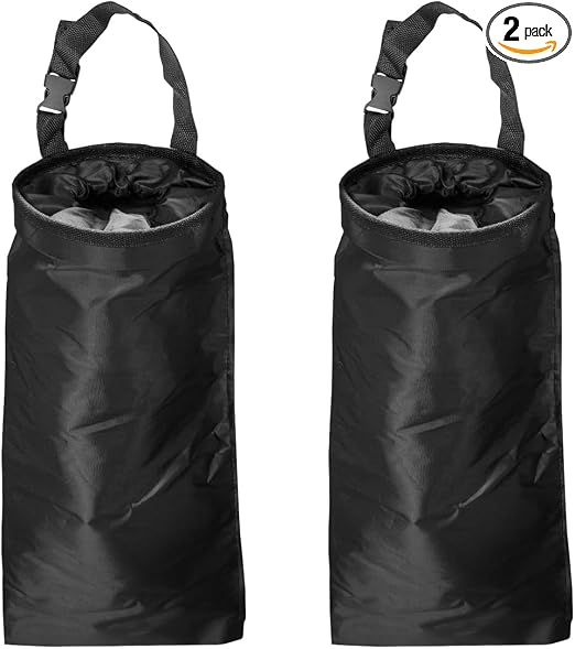 2PCS Hanging Car Garbage Bag for Back Seat - Universal Detachable Trash Bag Car Garbage Can with Elastic Opening, Washab