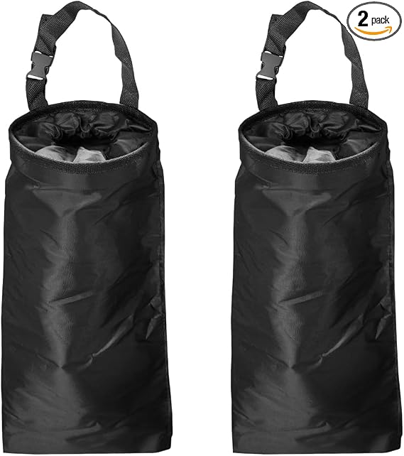 2PCS Hanging Car Garbage Bag for Back Seat - Universal Detachable Trash Bag Car Garbage Can with Elastic Opening, Washab