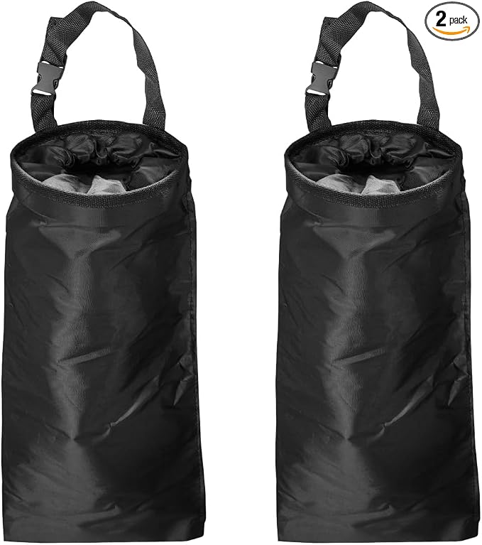 2PCS Hanging Car Garbage Bag for Back Seat - Universal Detachable Trash Bag Car Garbage Can with Elastic Opening, Washab