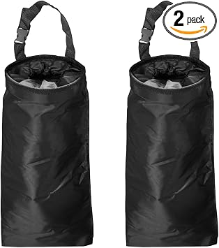 2PCS Hanging Car Garbage Bag for Back Seat - Universal Detachable Trash Bag Car Garbage Can with Elastic Opening, Washab
