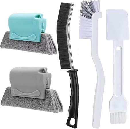 Deep Clean Brush Set Crevice Cleaning Brush Window Groove Cleaner Tools Kit for Small Spaces, Sliding Door, Shutter, Air
