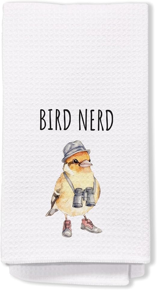 Bird Nerd Kitchen Towels, Bird Lovers Watchers Birder Gifts Dish Tea Towels for Kitchen Decor, Birding Gifts Hand Towels