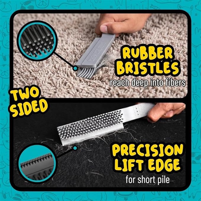 Chemical Guys Professional Rubber Pet Hair Removal Brush – Multi Surface Detailing & Pet Hair Removal Tool for Cars, Trucks, SUVs, RVs & Home – Removes Lint and Debris from Upholstery and Carpet