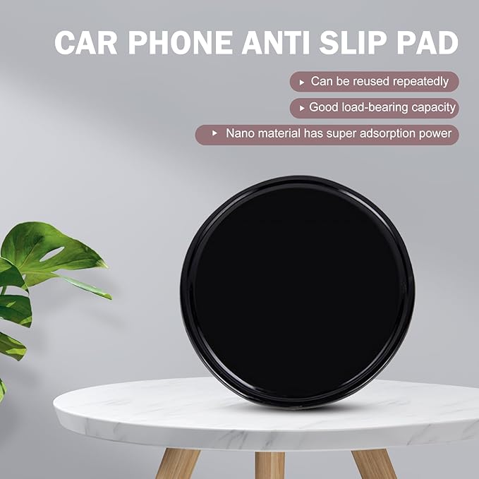 5PCS Sticky Gel Pads, Removable Silicone Anti-Slip Pad, Multi Function Car Dashboard Gel Mat, Round Non Slip Magic Sticky Pads for Rugs, Glass, Mirrors, Tile, Cell Phone