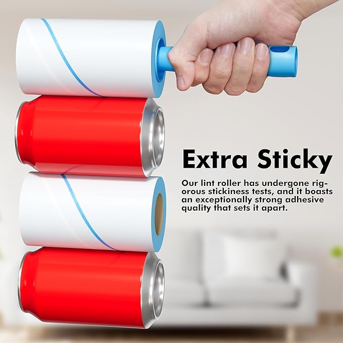 Lint Rollers for Pet Hair Extra Sticky, 600 Sheets Mega Value Set Lint Rollers for Pet Hair Removal, Dog and Cat Lint Remover for Clothes, Furniture, Carpet
