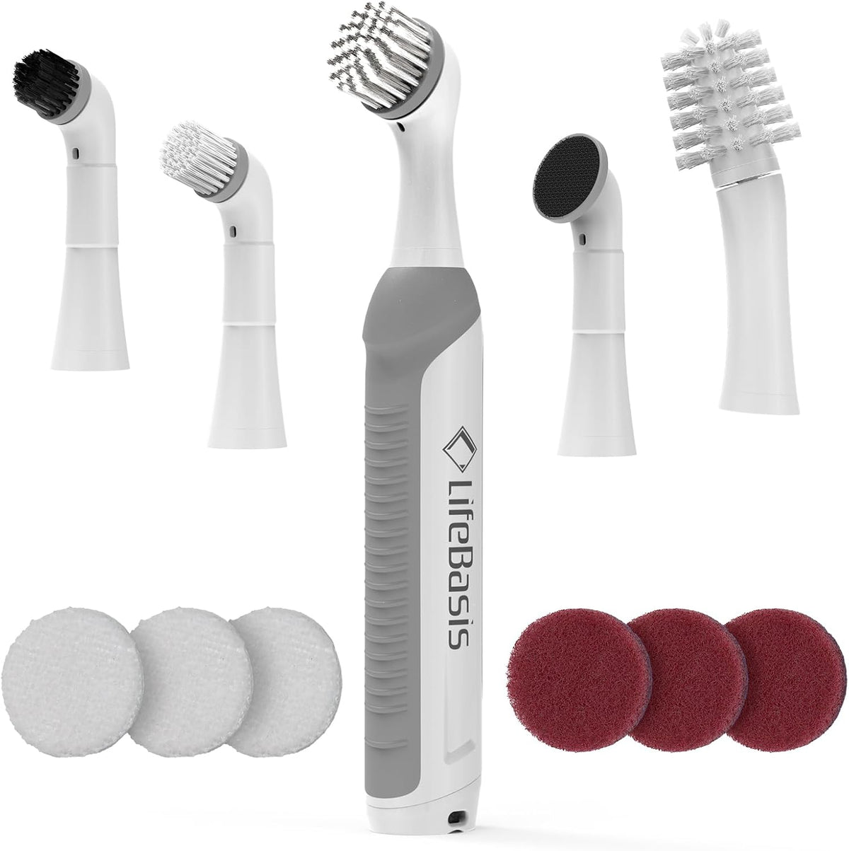 Cordless Rechargeable Power Scrubber Brush, White