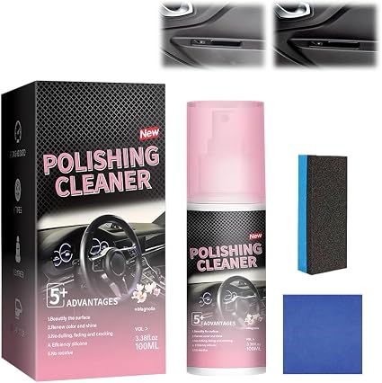 Polishing Cleaner, 2026 New Car Interior Cleaner, Polishing Cleaner Car Interior Spray, Interior Detailer Spray for Rubb