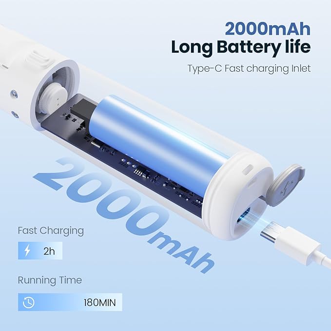 UNIWA Electric Spin Scrubber - Cordless Shower Scrubber with 4 Replaceable Heads,3 Speeds Electric Scrubber for Cleaning Bathroom,Kitchen,Dish