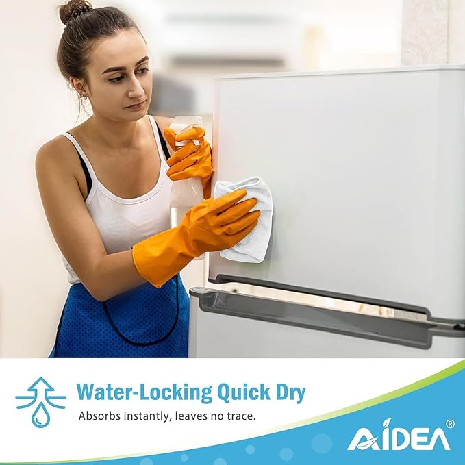 AIDEA Microfiber Cleaning Cloth White-800PK, Soft Microfiber Towels for Cars, Absorbent Cleaning Rags, Lint-Free Streak-Free Wash Cloths for House, Kitchen, Window,11.5"×11.5"
