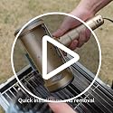 Electric Grill Brush Rechargeable Grill Cleaner 2 Heads 2 Speed 4000 RPM Torque 200KG BBQ Cleaning Brush with Safety Lock Submersible 304 SS Head Splash-Proof Scrubbe IPX7 Waterproof Carbon Black