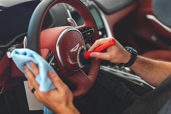 Detail Factory - TriGrip Ultra-Soft Detailing Brush Set - Scratch-Free Cleaning for Exterior, Interior Panels, Emblems, Badges, Gauges, Infotainment Screen - Black Ice