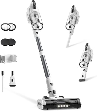 Cordless Vacuum Cleaner, Upgraded 650W 55KPa 70Mins Runtime Stick Vacuum Cordless, Self-Standing Lightweight Vacuum Clea