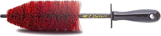 EZ Detail Brush Little - Red - Wheel Rim Cleaner for Cars, Bike, Trucks, Motorcycle, and Other Vehicles. Non-Scratch Aut