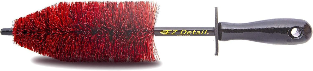 EZ Detail Brush Little - Red - Wheel Rim Cleaner for Cars, Bike, Trucks, Motorcycle, and Other Vehicles. Non-Scratch Aut