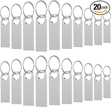 1GB USB Flash Drive 20Pack, Wooolken Sleek Metal USB 2.0 Thumb Drive
