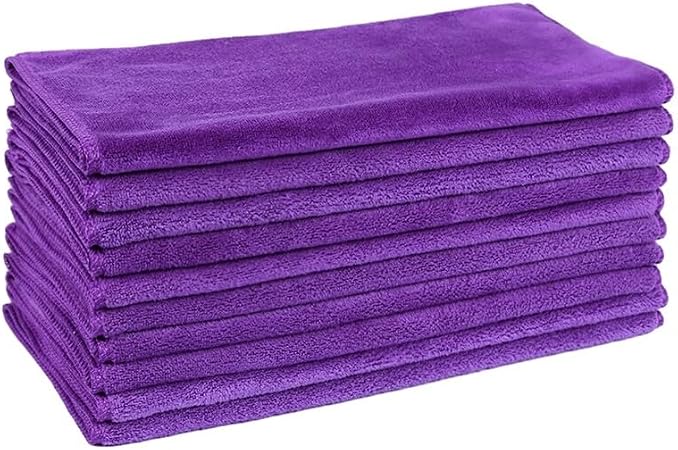 10pcs Microfiber Cleaning Cloth, Cleaning Cloth for Cars, Soft & Absorbent Reusable Car Towel Cloth, Wash Dry Wipe Cloth