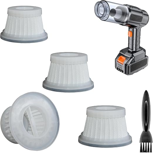 4 Pack Hepa Replacement Filters Compatible with MBNGF Car Vacuum Cordless, Model X9 ULTRA, Handheld Car Vacuum Filters Works with ZARIMI X12-ULTRA Car Vacuum - Cleanova