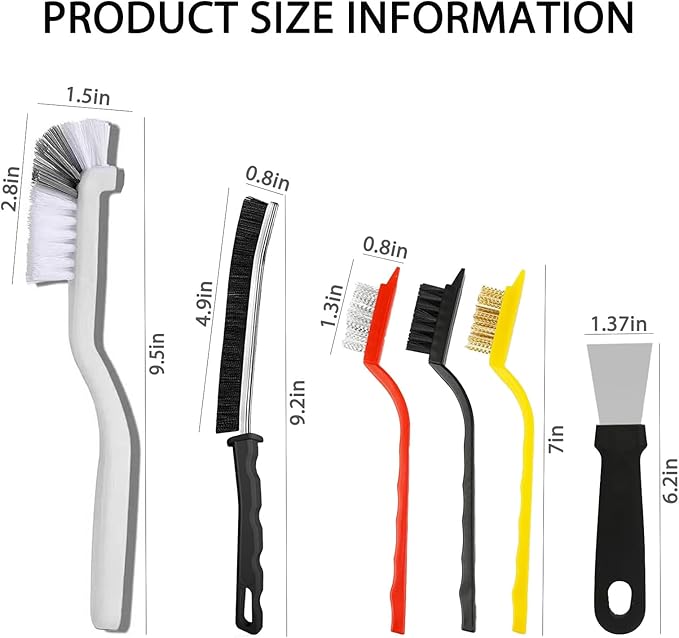 Crevice Cleaning Brush - Grout Scrub Brush, House Cleaning Supplies, Gap Cleaning Tools, Home Essentials, Gifts for Women Men, Hard Bristle Crevice Cleaner Brush for Household Use, Bathroom(11Pcs)