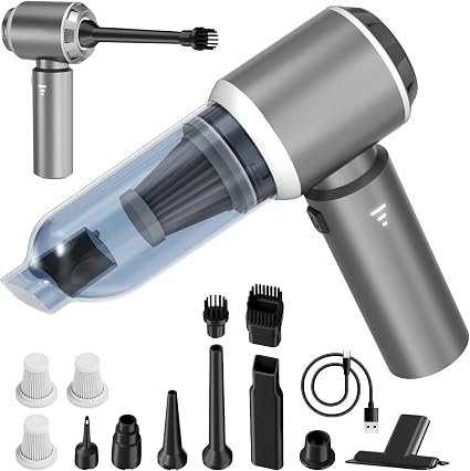 4-in-1 Car Vacuum Portable Cordless & Dust Buster, 20000pa High Power Handheld Vacuum Cordless Rechargeable, Mini Vacuum