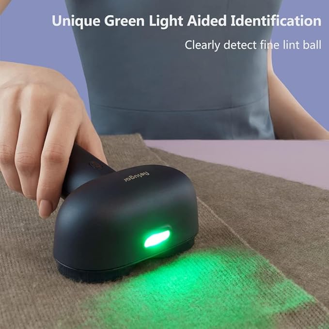 Nesugar Electric Professional Dual-Head Fabric Shaver and Lint Remover and Clothes Shavers with Green Light aided Identification, 3-Speeds (M5)