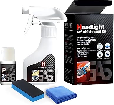 Q4 Headlight Restoration Kit, Headlight Cleaner, Automotive Headlamp Restoration Fluid Kit, Improve Nighttime Visibility