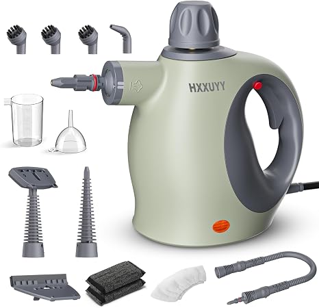 Multi-Surface Handheld Pressurized Steam Cleaner with 13 PCS Accessory ，Portable Steamer for Cleaning, Multipurpose Stea