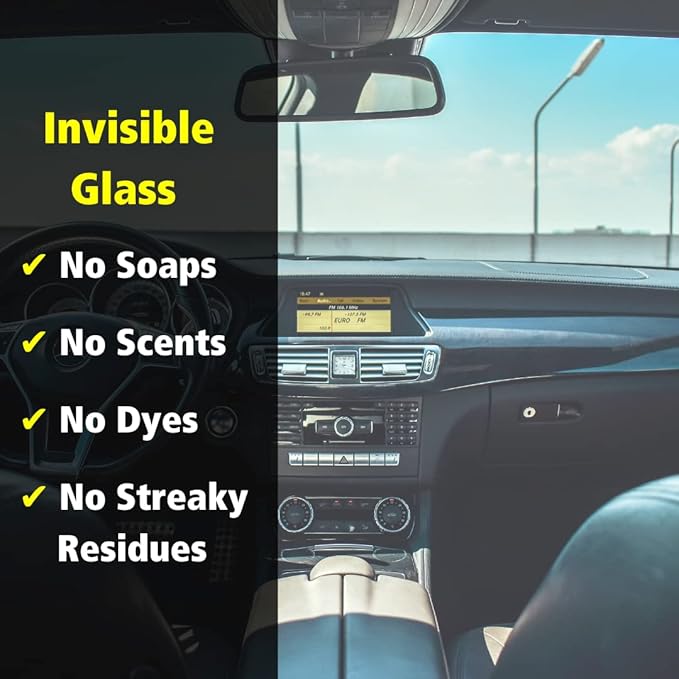 Invisible Glass 92164-6PK Premium Glass Cleaner Spray for Car Windshields and Windows, Automotive and Home Window Cleaner, Streak-Free, Ammonia-Free, Tint-Safe – 22 fl oz (Pack of 6)