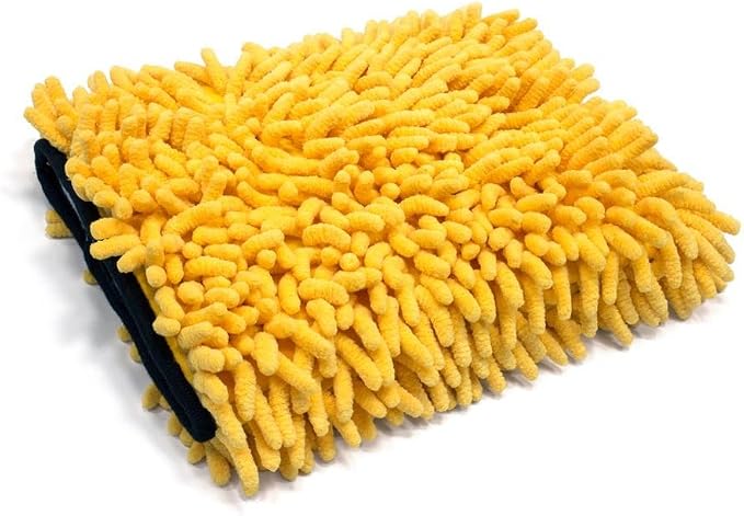 Autofiber [Zero Cuff] Microfiber Wash Mitt (7 in. x 9 in.) 1pack (Gold)