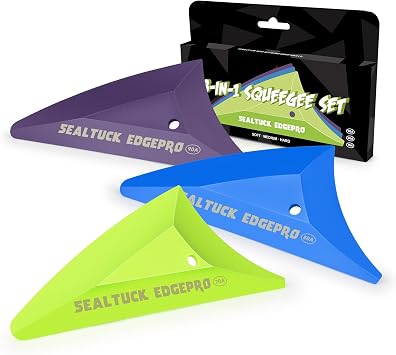 EHDIS 3PCS Window Tint Triangle Squeegee Set with Different Hardness – Professional Car Tint Tools Kit for Removing Air 